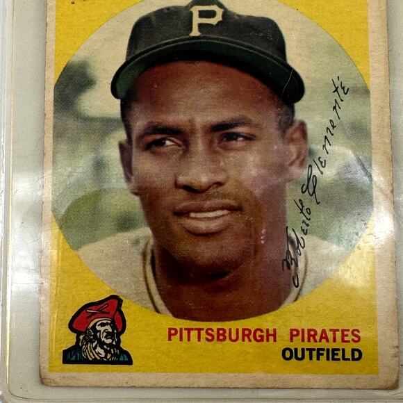 1959 Topps Bob Clemente #478 Pittsburgh Pirates Vintage Baseball Card - Picture 3 of 5